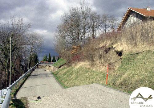 Glissement de terrain à Féternes en 2001