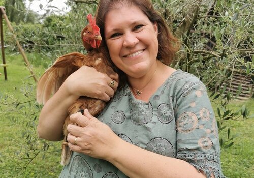 Valérie et sa poule