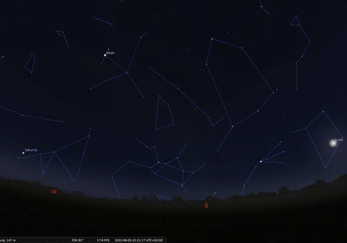 Ciel étoilé vu avec le logiciel Stellarium