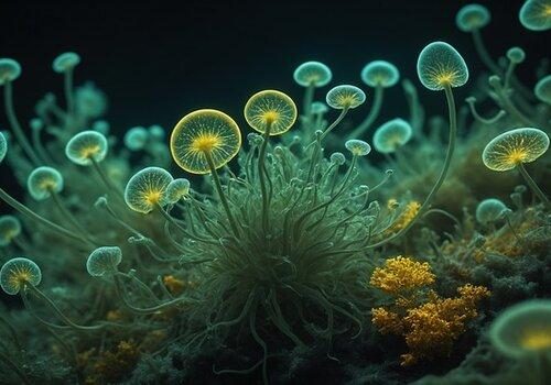 image de micro-organismes marins