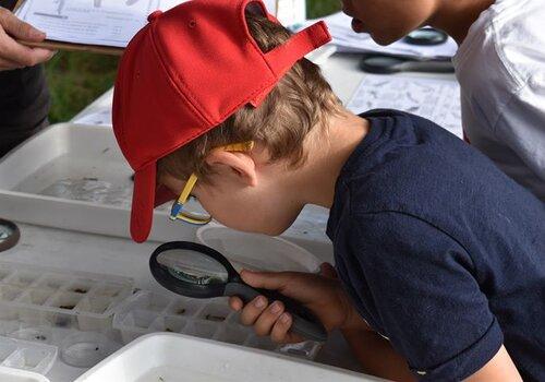 enfant avec loupe