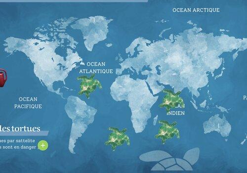 Ecran d'accueil de la carte interactive