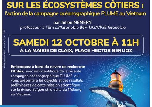 Affiche de la conférence du 12 octobre à Claix