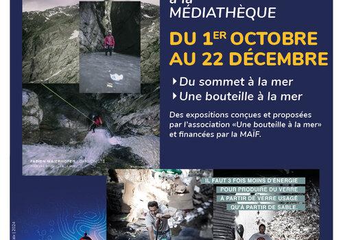 Affiche des expositions photos à la médiathèque du 01/10 au 22/12/2024