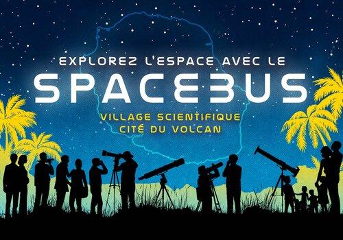 Bannière Spacebus à la Cité du Volcan