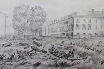 Inondation à Tours en 1856