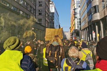 Image d'une manifestation de Gilets jaunes