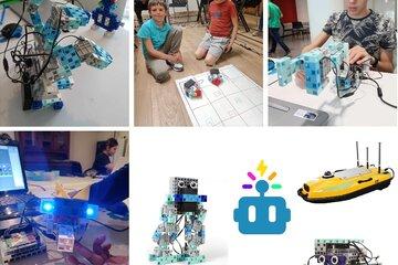 image de plusieurs robots et des enfants qui les utilisent