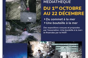 Affiche des expositions photos à la médiathèque du 01/10 au 22/12/2024