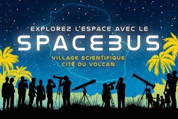 Bannière Spacebus à la Cité du Volcan