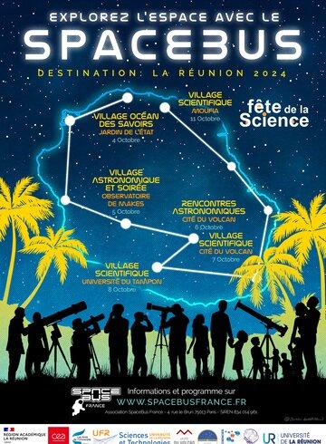 « Constellation » de la tournée de SpaceBus France à La Réunion, constituée des lieux de passages